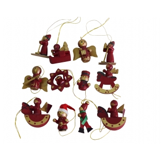 Christbaumschmuck, weihnachtlich 12-er Set